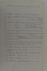 Index of Peale Box 75 Contents:  Specimens (including eggs on paper point) pinned to corks